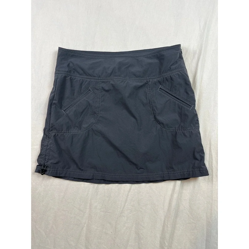 Athleta Womens Gray Ripstop‎ Active Skort Size 4 Hiking Tennis Skirt with Liner